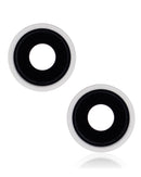 Lente de camara trasera con soporte y bisel para iPhone 13 / 13 Mini (Starlight) (Zafiro real / Premium)