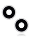 Lente de camara trasera con soporte y bisel para iPhone 13 / 13 Mini (Starlight) (Zafiro real / Premium)