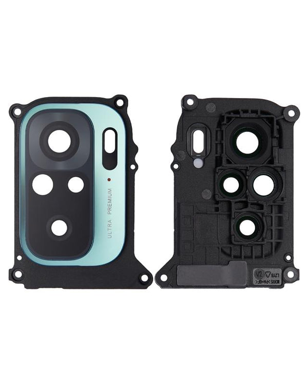 Lente de camara trasera con marco para Xiaomi Redmi Note 10 (Verde Aqua)