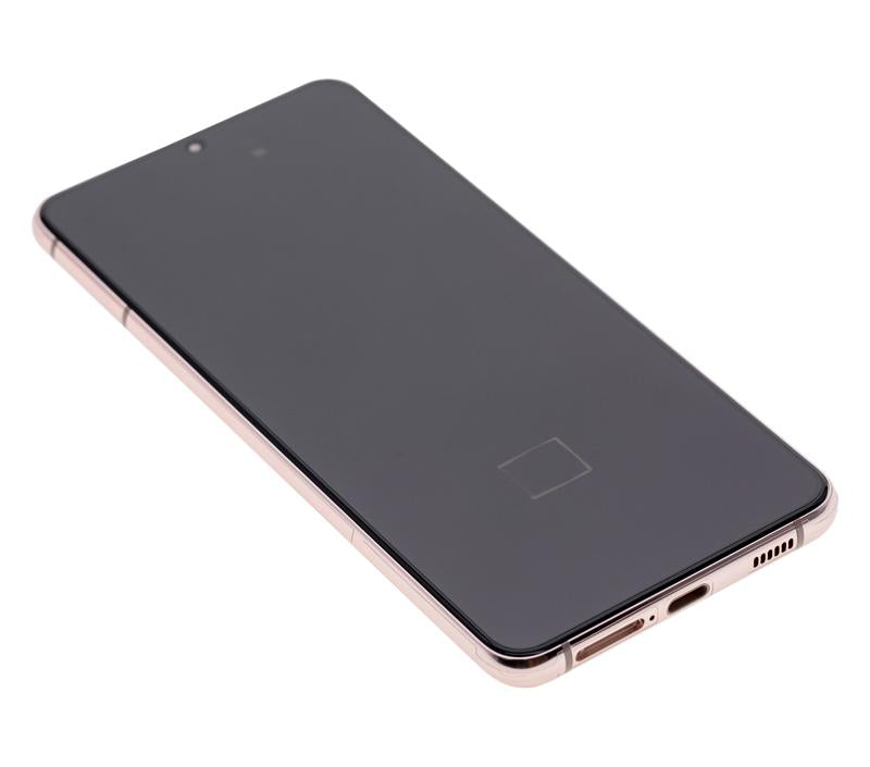 Pantalla OLED para Samsung Galaxy S21 Plus 5G con marco (Usada, grado B/C, Phantom Violet / Rosa / Dorado)