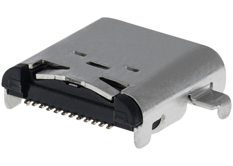 Puerto de carga Type C 24 Pin para soldar - 4 puntos de anclaje (C306)
