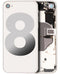 Tapa trasera con componentes pequenos pre-instalados para iPhone 8 (Usada, original, Grado C) (Plata)