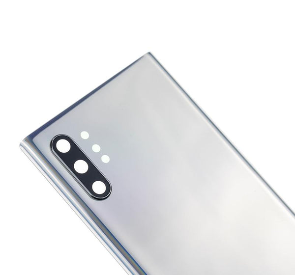 Tapa trasera con lente de camara para Samsung Galaxy Note 10 Plus / 5G (Aura Glow / Plata)