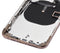 Tapa trasera para iPhone XS con componentes pequenos pre-instalados (Dorado)