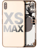 Tapa trasera con componentes pequeños pre-instalados para iPhone XS Max (Oro)