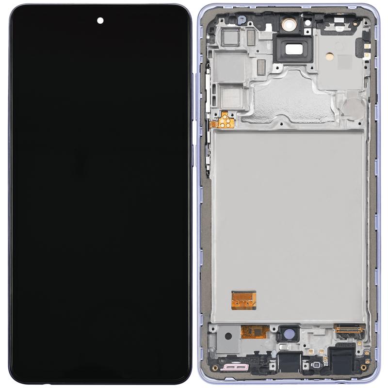 Pantalla OLED para Samsung A72 con marco (Awesome Violet)