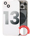 Tapa trasera con componentes pequeños pre-instalados para iPhone 13 (Versión Internacional) (Original Usada: Grado C) (Starlight)