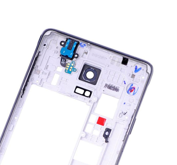 Carcasa de medio marco para Samsung Galaxy Note 4 con piezas pequenas (Negro)