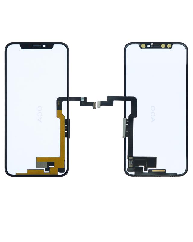 4 en 1 con marco incluido (Cristal frontal + OCA + Touch largo + OCA preinstalado) para iPhone X