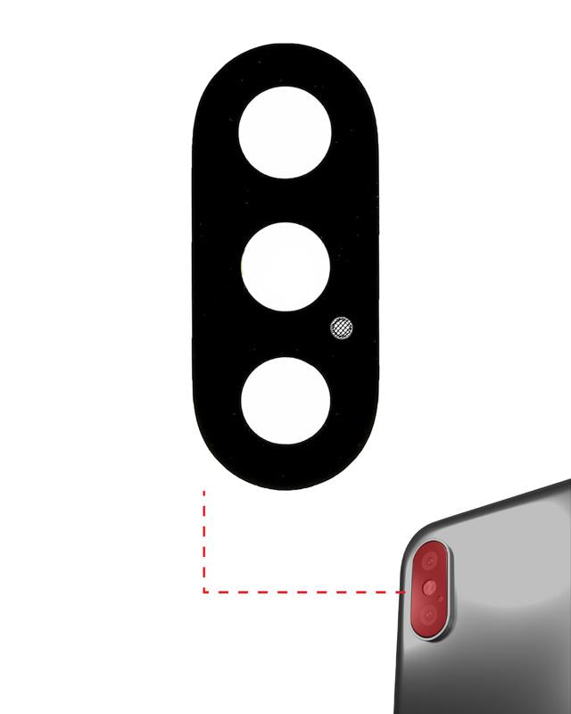 Lente de camara trasera con adhesivo para iPhone X (Paquete de 10)