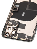 Tapa trasera para iPhone 11 Pro Max con componentes pequeños pre-instalados (Verde Medianoche)