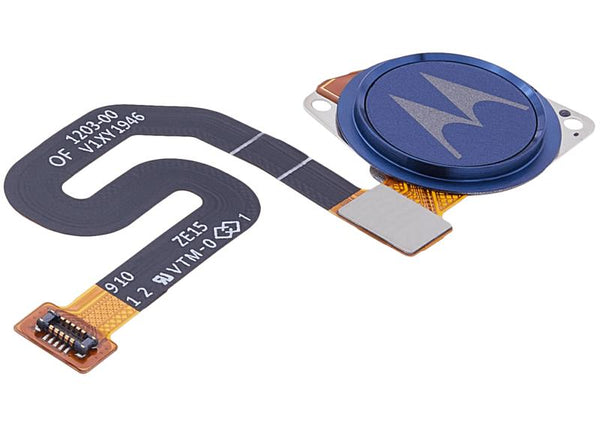 Escáner de huellas dactilares con flex para Motorola Moto G7 Power (XT1955 / 2019) (original) (Azul Marino)