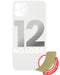 Tapa trasera para iPhone 12 con adhesivo 3M (Blanco)