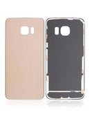 Tapa trasera de vidrio para Samsung Galaxy S6 Edge (Sin logo) (Dorado)