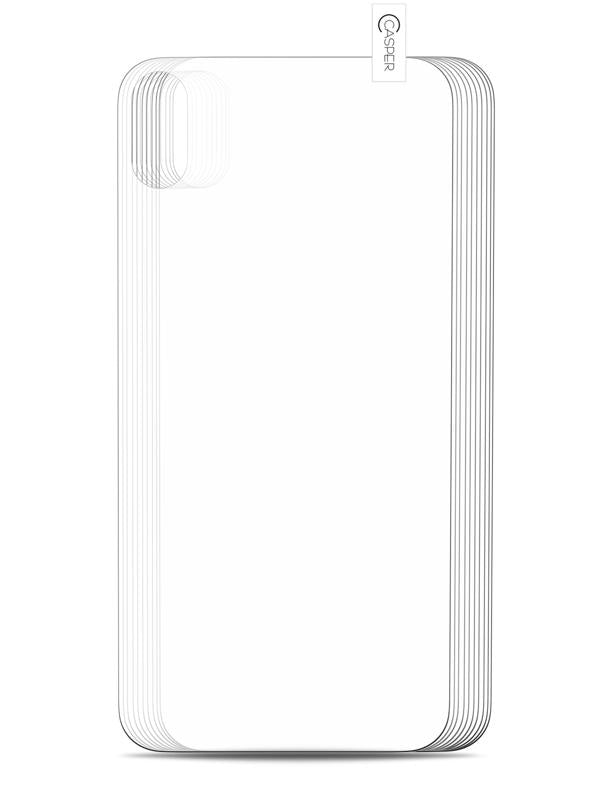 Tapa trasera de cristal templado para iPhone XS Max (Paquete de 100) (Transparente)