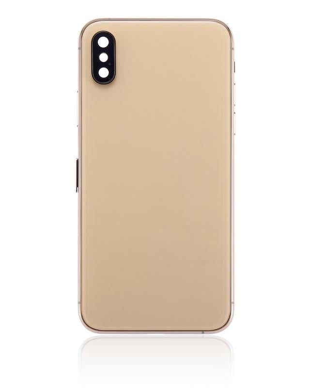 Tapa trasera para iPhone XS con componentes pequenos pre-instalados (Dorado)
