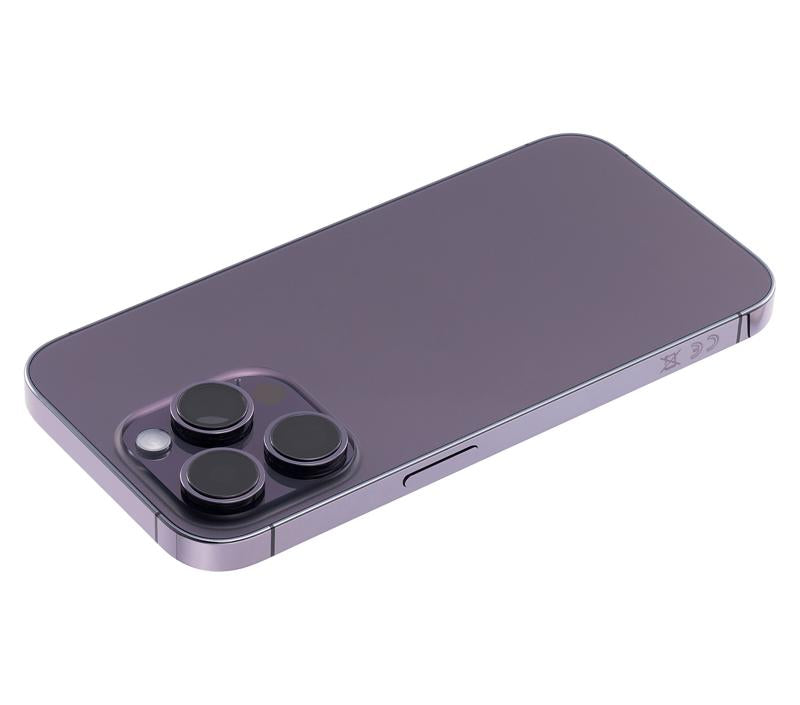 Tapa trasera para iPhone 14 Pro con componentes pequenos pre-instalados