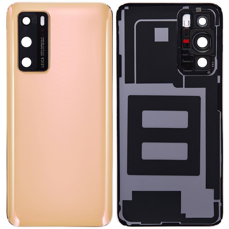 Tapa trasera con lente de camara para Huawei P40 (Blush Gold)