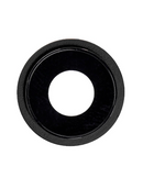 Lente de camara trasera para iPhone 12 / 12 Mini con soporte y bisel (Negro) (Zafiro real / Premium)