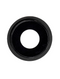 Lente de camara trasera para iPhone 12 / 12 Mini con soporte y bisel (Negro) (Zafiro real / Premium)