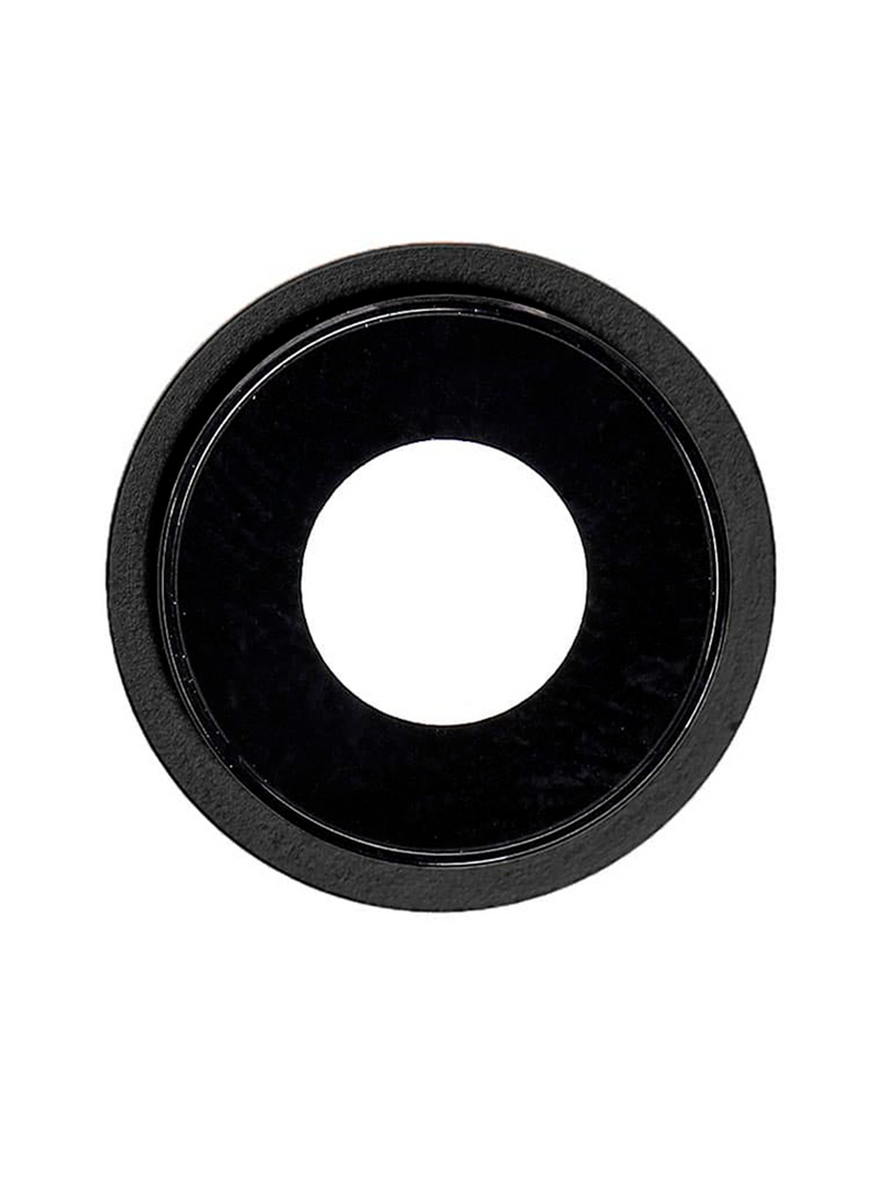 Lente de camara trasera para iPhone 12 / 12 Mini con soporte y bisel (Negro) (Zafiro real / Premium)