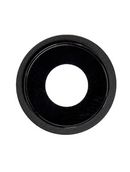Lente de camara trasera para iPhone 12 / 12 Mini con soporte y bisel (Negro) (Zafiro real / Premium)