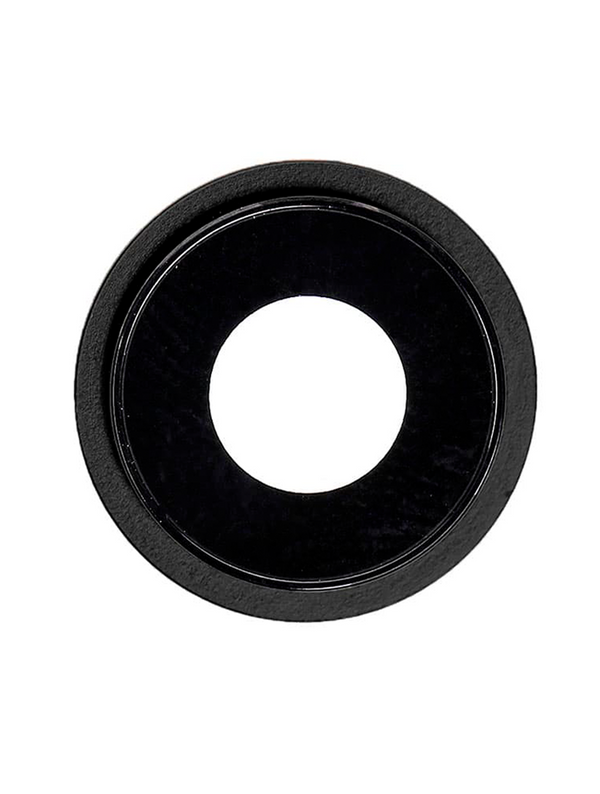 Lente de camara trasera para iPhone 12 / 12 Mini con soporte y bisel (Negro) (Zafiro real / Premium)