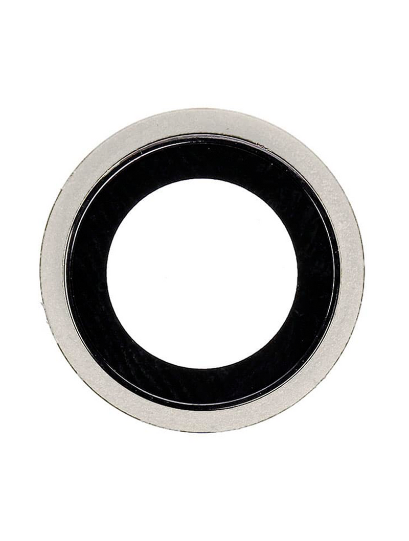 Lente de camara trasera con soporte y bisel para iPhone 12 / 12 Mini (Blanco)