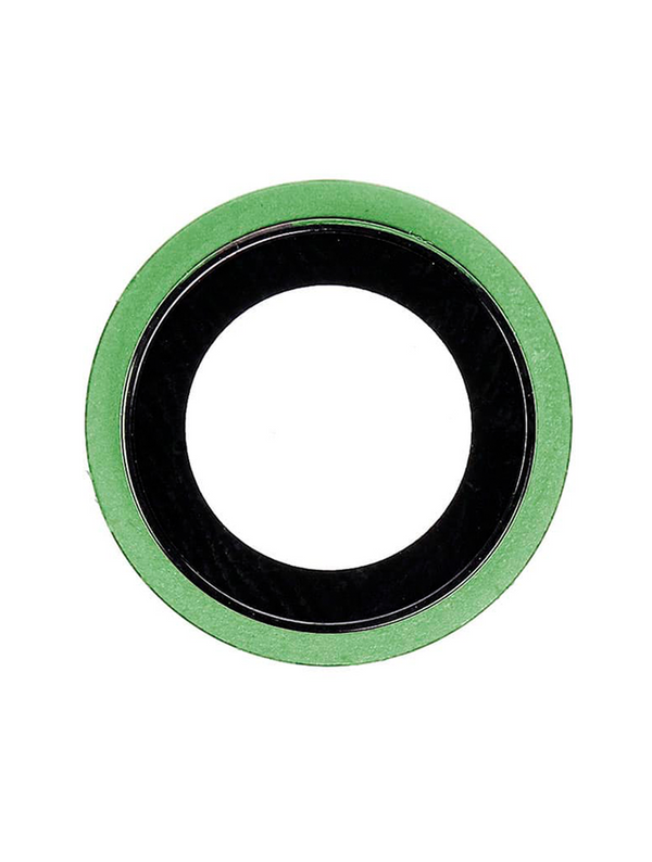 Lente de camara trasera con soporte y marco para iPhone 12 / 12 Mini (Verde)