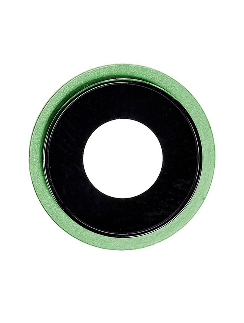Lente de camara trasera con soporte y marco para iPhone 12 / 12 Mini (Verde)