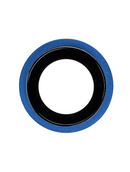 Lente de camara trasera con soporte y bisel para iPhone 12 / 12 Mini (Azul)