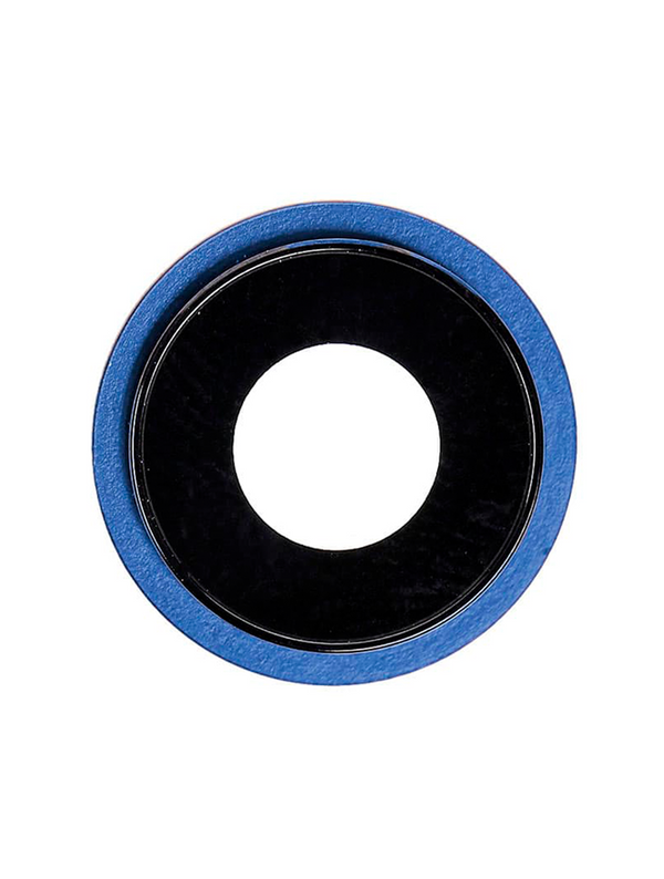 Lente de camara trasera con soporte y bisel para iPhone 12 / 12 Mini (Azul)