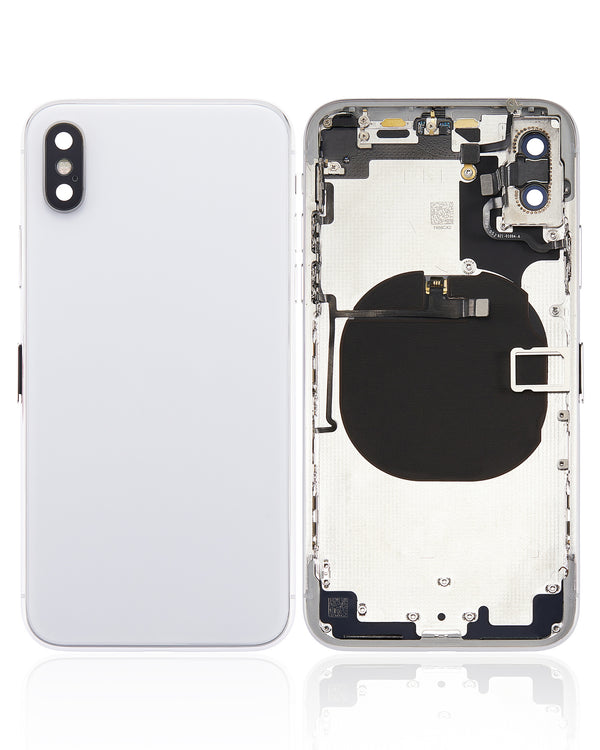 Housing para iPhone X color Blanco - con Bandeja sim y Flexes instalados - Sin Logotipos