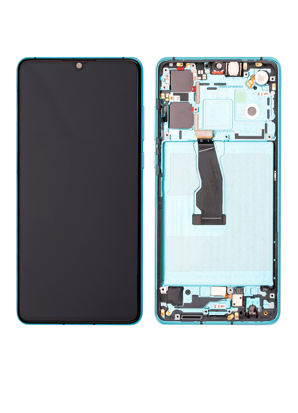 Pantalla completa con marco para Huawei P30 Color Aurora (Azul=