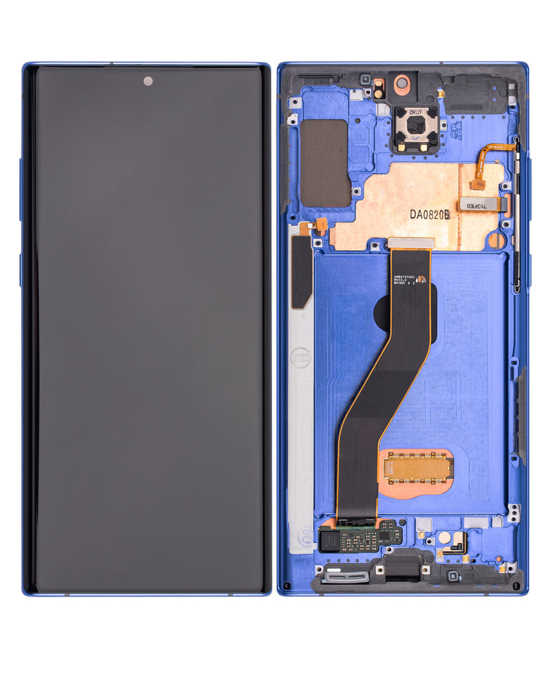 Pantalla completa para Samsung Galaxy Note 10 Plus con marco color azul