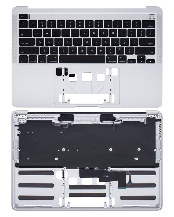 Carcaza Superior de Aluminio con teclado instalado para Macbook pro 13" Color Silver Modelos A2289 Late 2016 a Early 2020