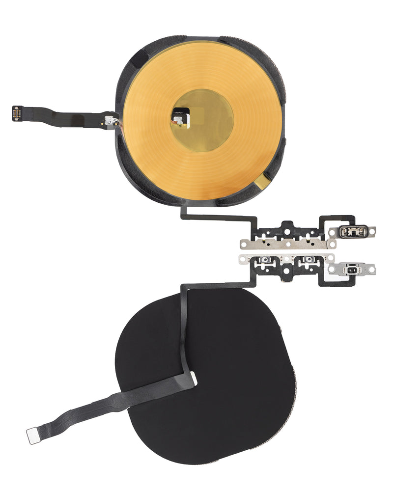 Flex de bobina de carga inalambrica y boton de power y volumen