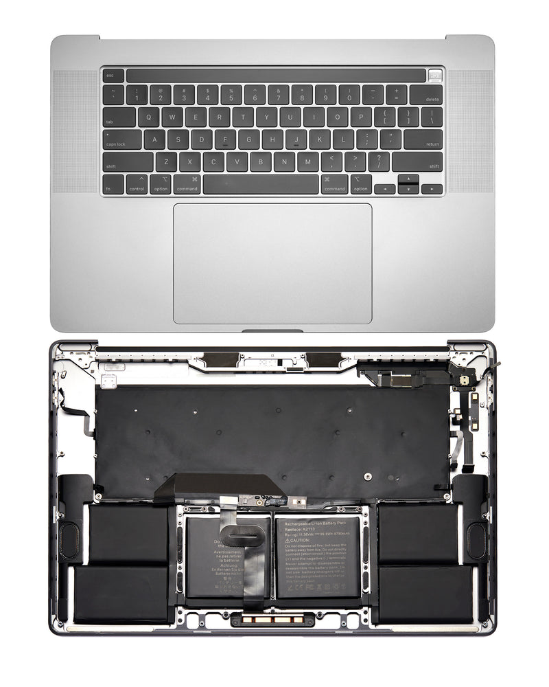 Ensamble de teclado - housing superior y Bateria de Macbook Pro de 16 Pulgadas Modelo A2141 Mid 2019 Space Grey - Negro - Original