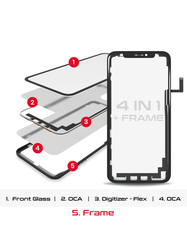 Glass con Touch y OCA preinstalados para iPhone 11 Pro Max - Marca OCA Master