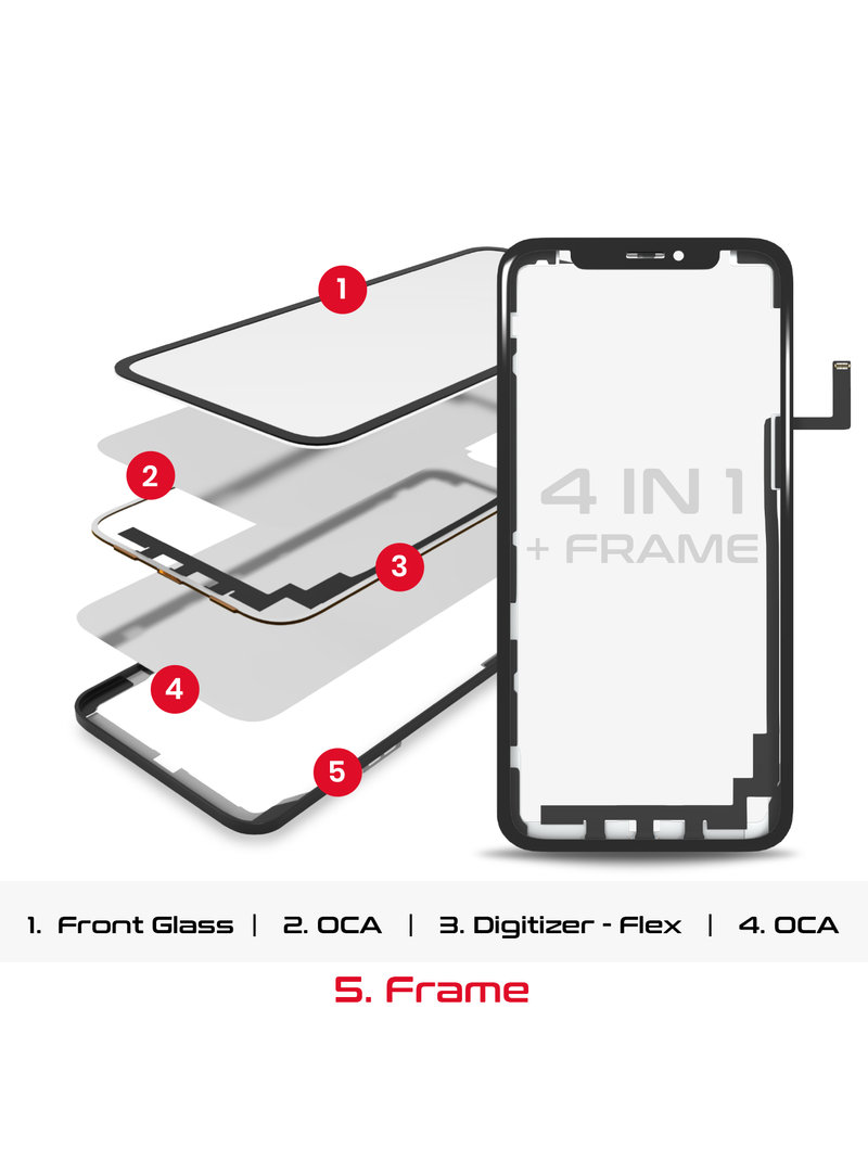 Glass con Touch y OCA preinstalados para iPhone 11 Pro Max Marca