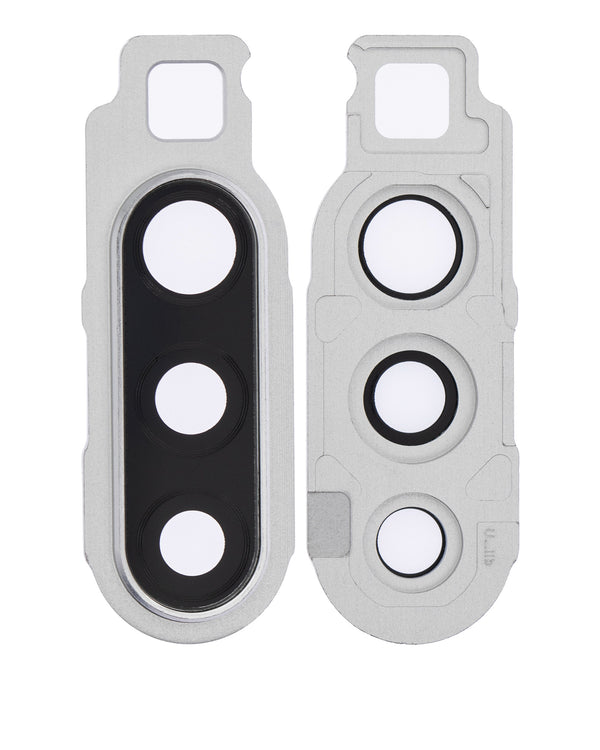 Lente de camara con Bracket blanco para Samsung Galaxy A90 (A908 / 2019)