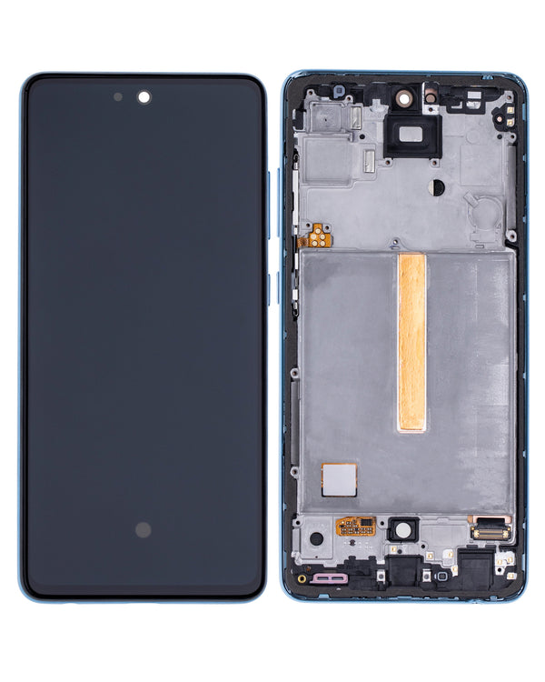 Pantalla para Samsung Galaxy A52 (4G y 5G) / Samsung Galaxy A52S 5G- Con Marco Color Azul - Original