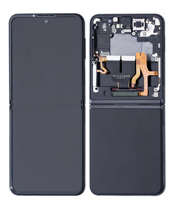 Pantalla completa con marco para Samsung Galaxy Z Flip 3 5g - Color Negro - Version internacional - Version vendida en Guatemala