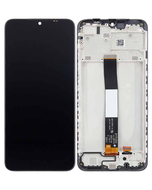 Pantalla con marco para Xiaomi Redmi 9A / 9C - Color Negro