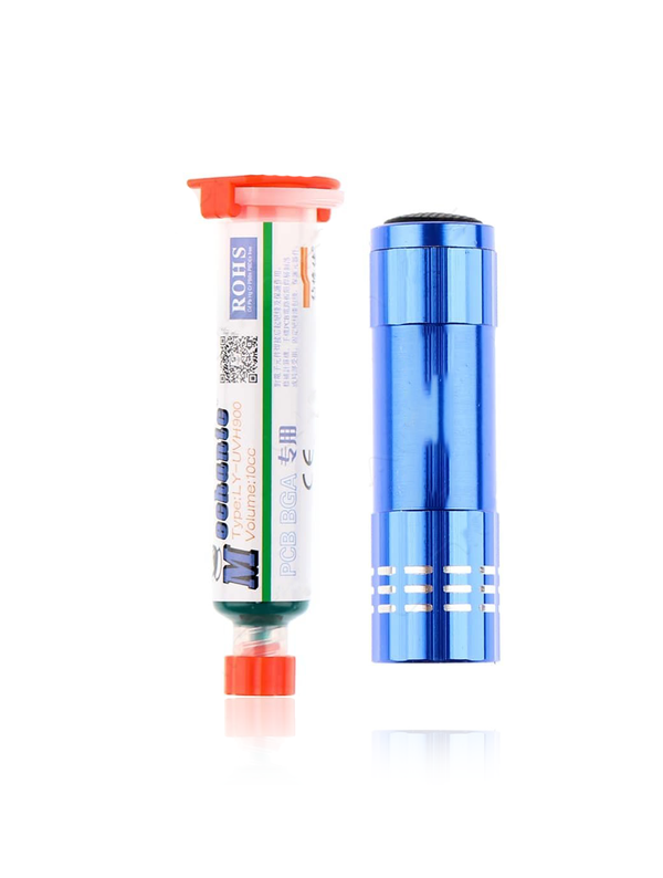 Kit de mascara para soldadura con lampara uv marca Mechanic