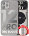 Tapa trasera para iPhone 12 Pro con componentes pequenos pre-instalados (Sin logo) (Version Internacional) (Grafito)
