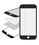 Vidrio con marco, OCA y polarizador preinstalado para iPhone 8 Plus Negro