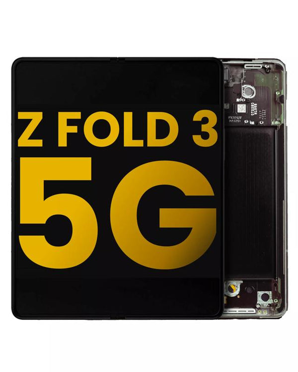 Pantalla OLED para Samsung Galaxy Z Fold 3 5G con marco (Negro Fantasma)