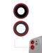 Lente de Camara Trasera con Soporte y Bisel para iPhone 12 / 12 Mini (Rojo) (Zafiro Real / Premium)