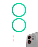 Aro del bisel de la camara trasera para iPhone 12 / 12 Mini (Verde) (Juego de 2 piezas) (Paquete de 10)
